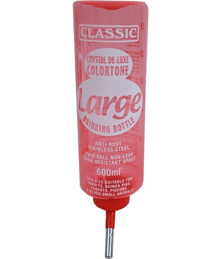 Classic drinkfontein Colortone plastic konijn, 600 ml - 7 x 7 x 25cm