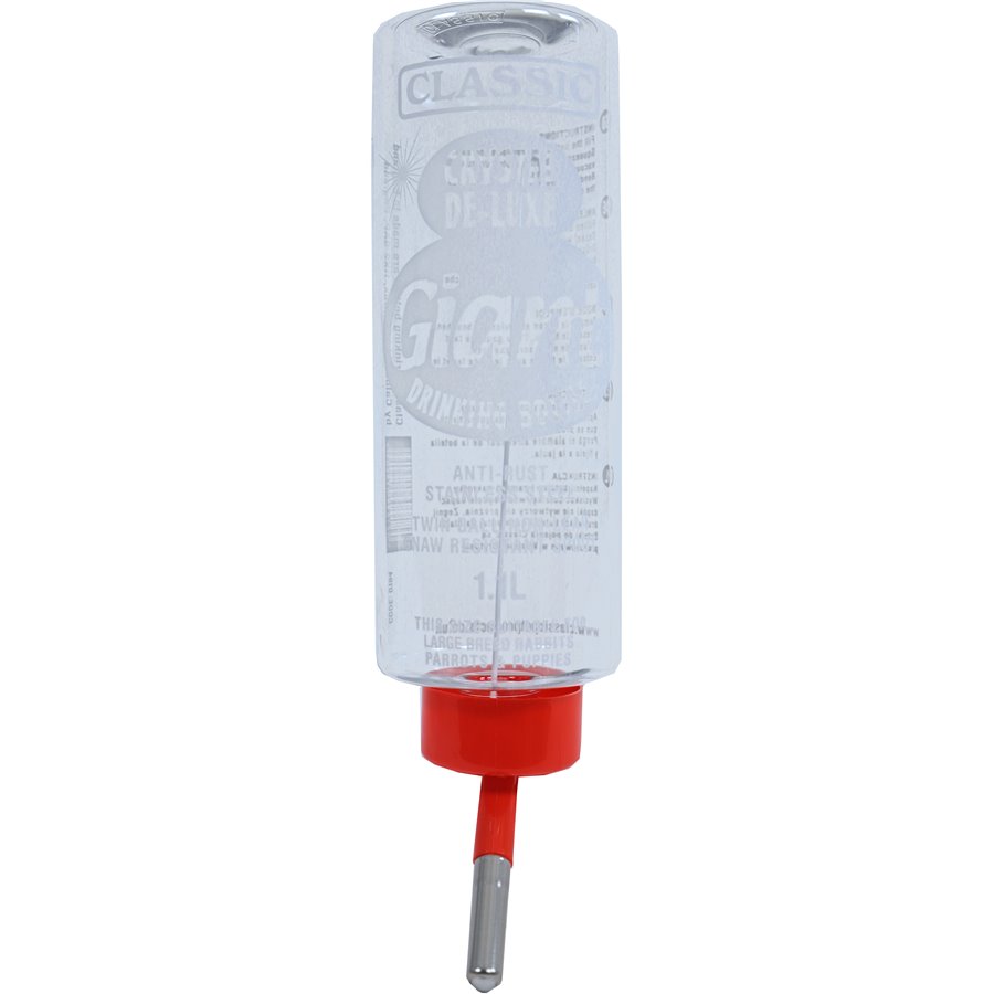 Classic drinkfontein Luxe plastic konijn, 1,1 liter - 8,5 x 8,5 x 31cm