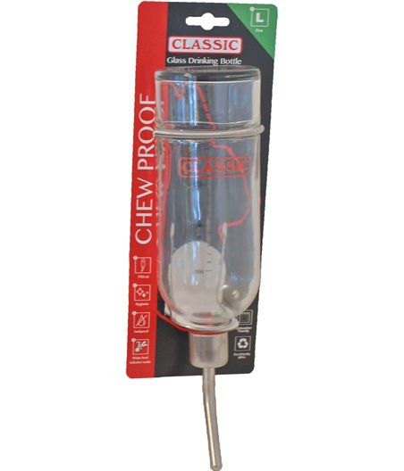 Classic drinkfontein glas, 750 ml - 8 x 8 x 37,5cm