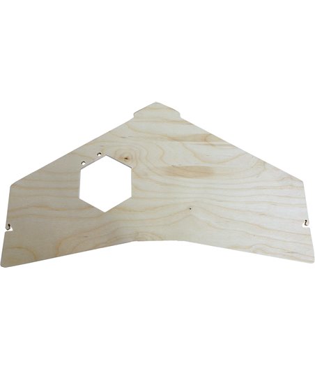 Interzoo etage met gat hout voor hamsterkooi Vision hexo XL - 30,4 x 51,1 x 0,6cm