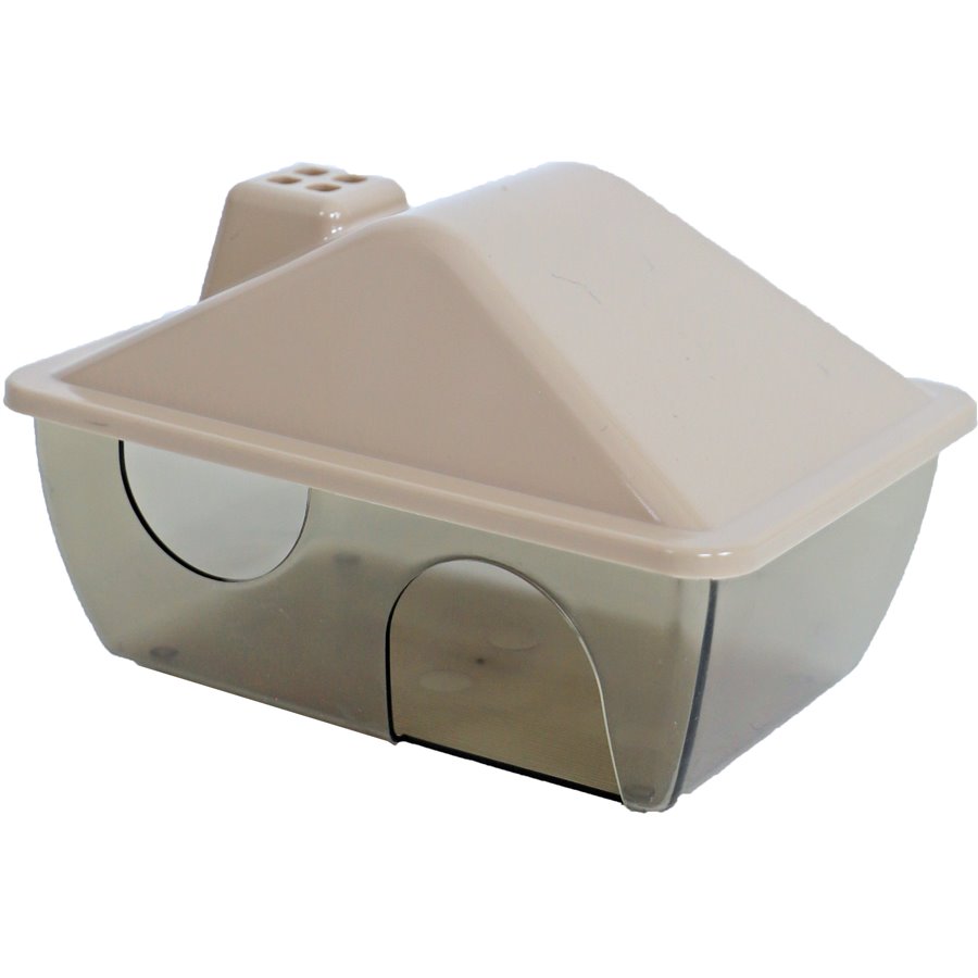 Interzoo hamsterhuis plastic, bruin/beige - 15 x 11 x 9,5cm