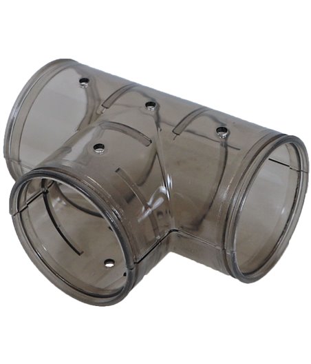 Interzoo buis plastic T-stuk voor Rocky/Labyrint, bruin - 10,5 x 8 x 4cm