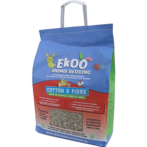 Ekoo Animal Bedding cotton and fibre, 30 liter