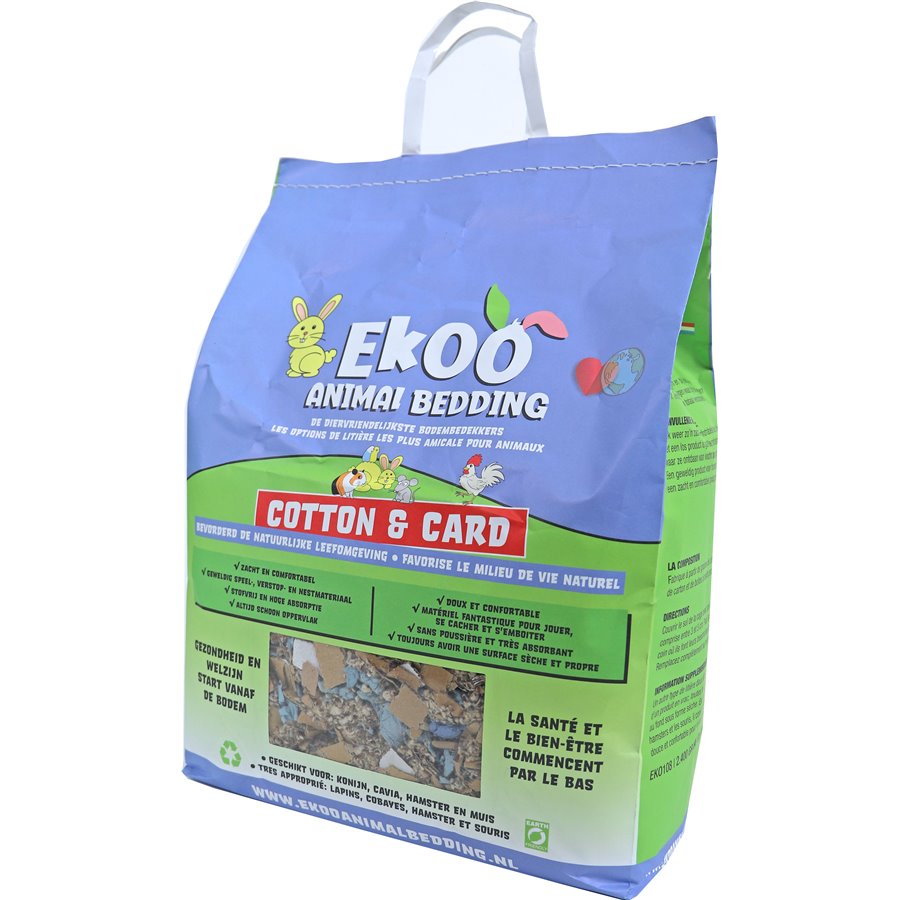 Ekoo Animal Bedding cotton and card, 30 liter