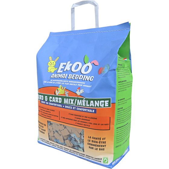 Ekoo Animal Bedding card and card mix, 25 liter