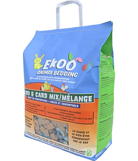 Ekoo Animal Bedding card and card mix, 25 liter