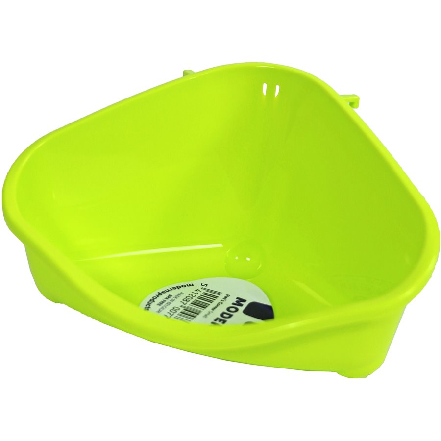 Moderna knaagdiertoilet met haak plastic yellow, small - 18,3 x 12,7 x 9,6cm