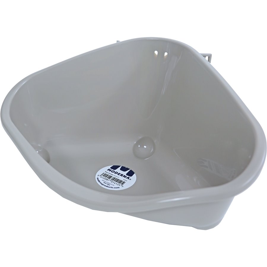 Moderna knaagdiertoilet met haak plastic warmgrijs, medium - 35,5 x 23,4 x 19cm