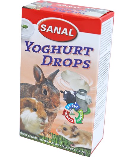Sanal knaagdier yoghurt drops, prijs voor 3 doosjes van 45 gram