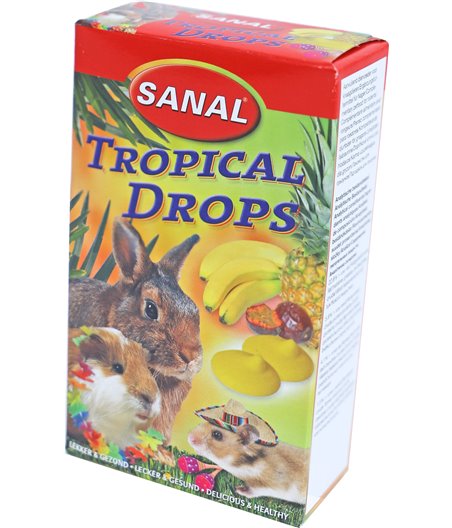 Sanal knaagdier tropical drops, prijs voor 3 doosjes van 45 gram