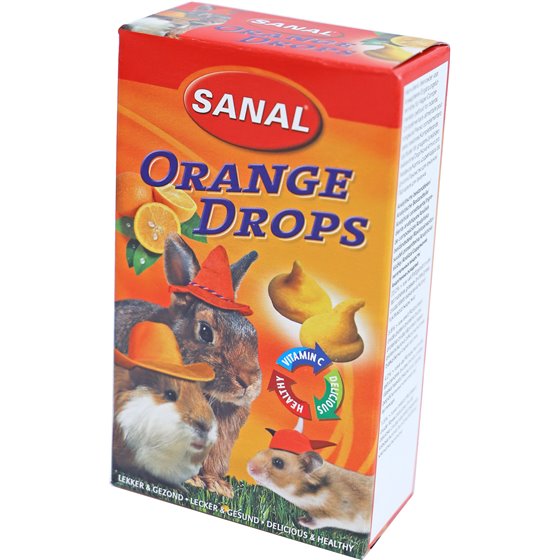 Sanal knaagdier orange drops, prijs voor 3 doosjes van 45 gram