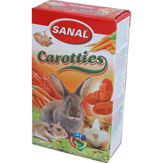 Sanal knaagdier carotties, prijs voor 3 doosjes van 45 gram