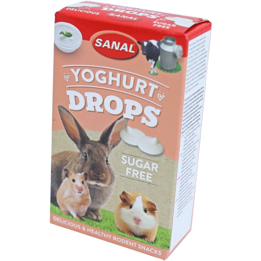 Sanal knaagdier yoghurt drops, 45 gram sugar free