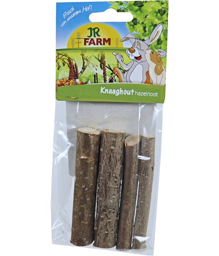 JR Farm knabbelhoutjes / knaaghout hazelnoot, 40 gram