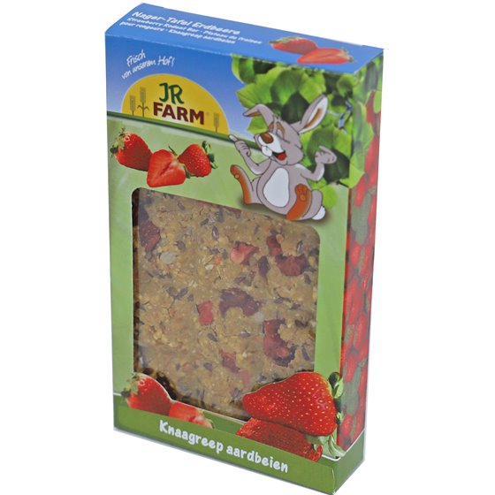 JR Farm knaagdier knaag-reep aardbei, 125 gram