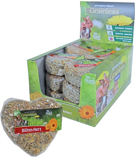 JR Farm knaagdier Grainless hart met kruiden en groente, 90 gram, let op prijs per 1 stuks, geen display vol.