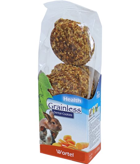 JR Farm knaagdier Grainless dental koekje wortel, 150 gram