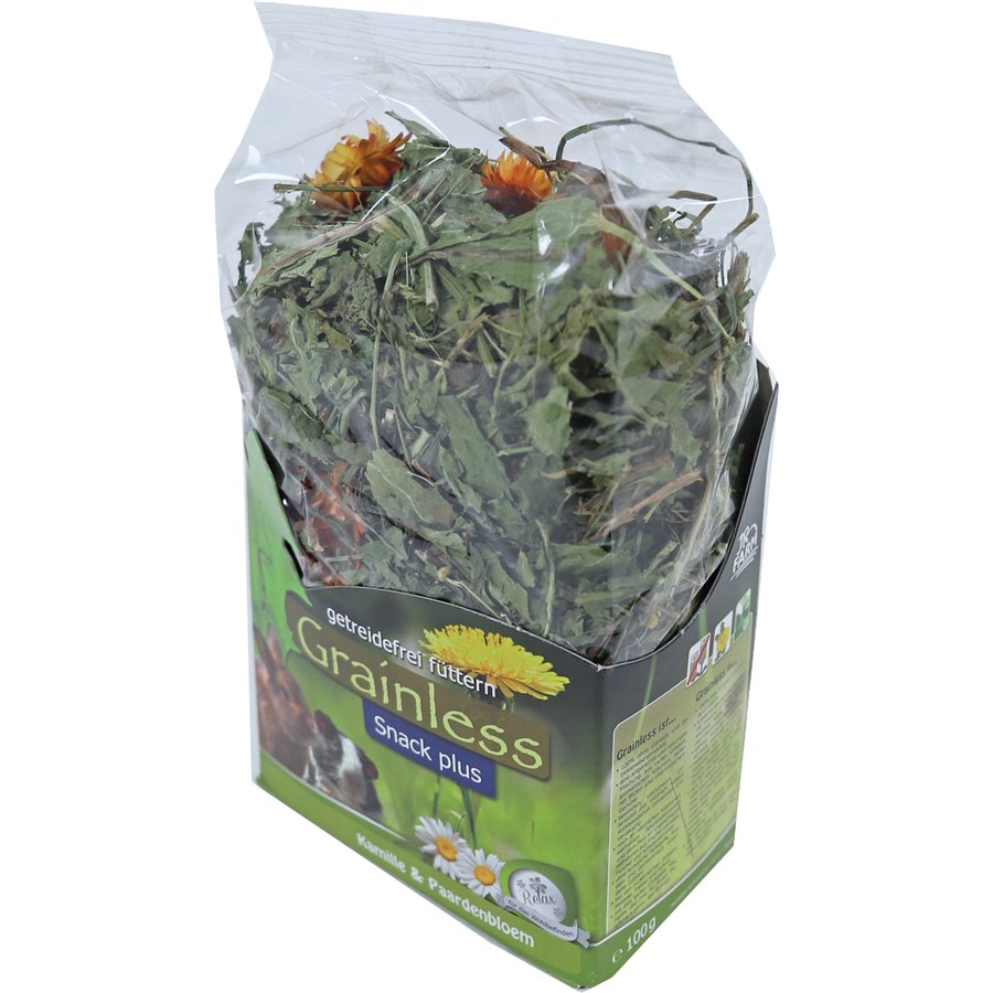 JR Farm knaagdier Grainless Plus kamille & paardenbloem, 100 gram