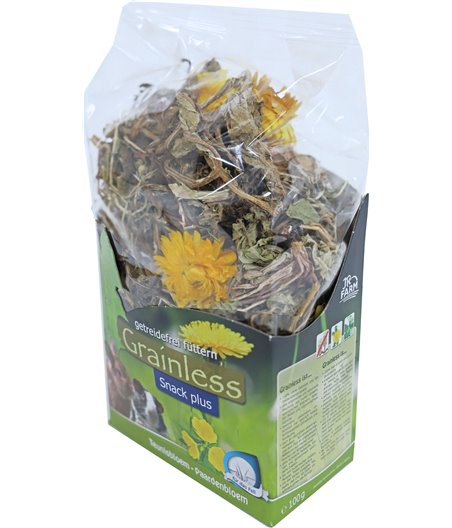 JR Farm knaagdier Grainless Plus teunisbloem en paardebloem, 100 gram