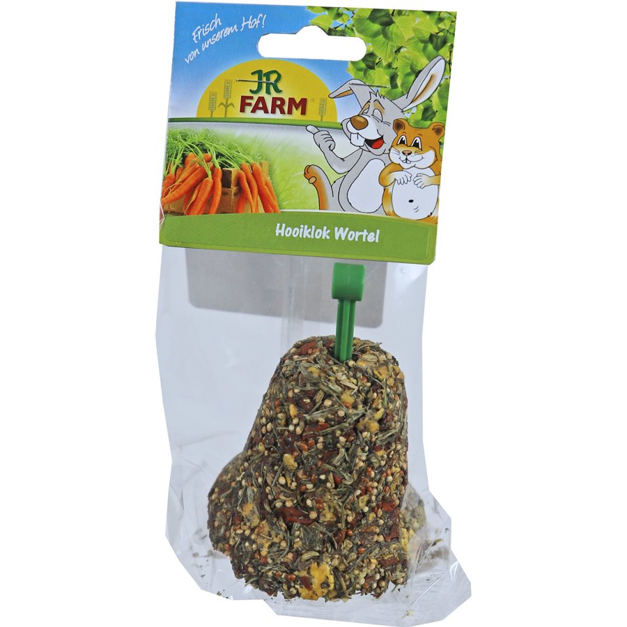 JR Farm knaagdier hooiklok wortel, 125 gram