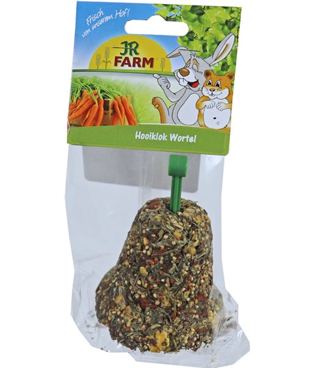 JR Farm knaagdier hooiklok wortel, 125 gram