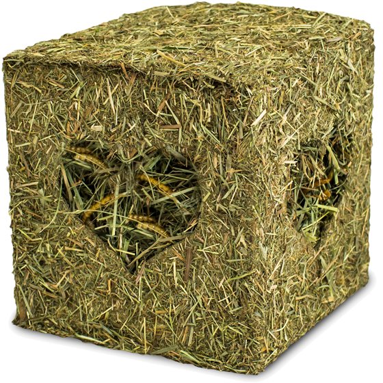 JR Farm knaagdier hooiblok met meelwormen, 125 gram