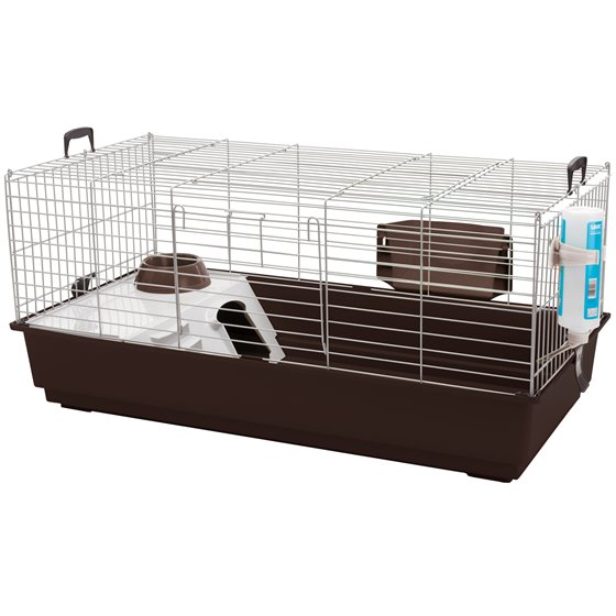 Savic konijnenkooi Nero 2 de Luxe, antraciet - 80 x 50 x 46,5cm