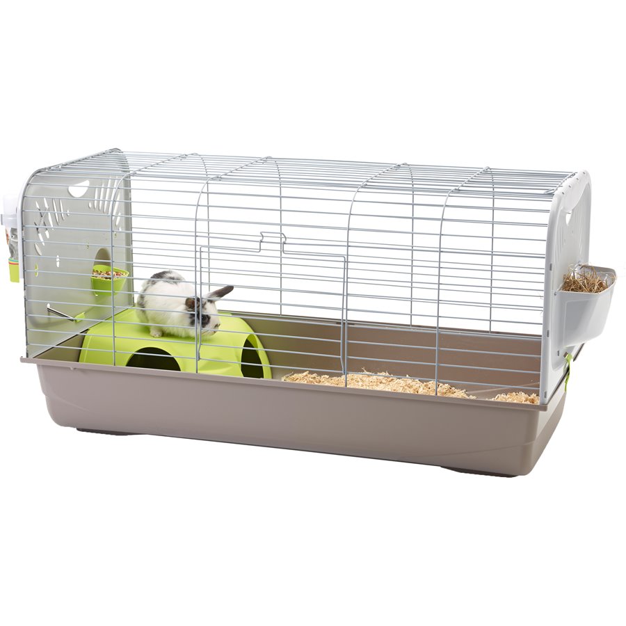 Savic konijnenkooi Caesar 3 Knock Down de Luxe, zilvergrijs - 100 x 50 x 53cm