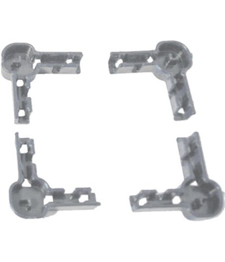 Savic plastic hoekstuk voor Nero 2,3 en 4 en Ambiente, grijs, set van 4 stuks - 3,5 x 0,5 x 1cm