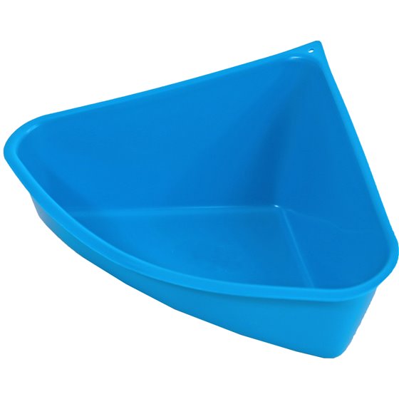 Savic knaagdiertoilet driehoek plastic, lichtblauw - 15 x 36 x 28cm