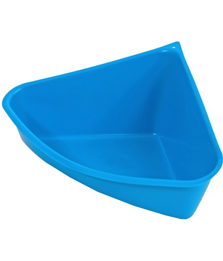 Savic knaagdiertoilet driehoek plastic, lichtblauw - 15 x 36 x 28cm