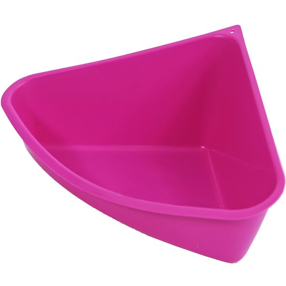 Savic knaagdiertoilet driehoek plastic, fuchsia - 15 x 36 x 28cm