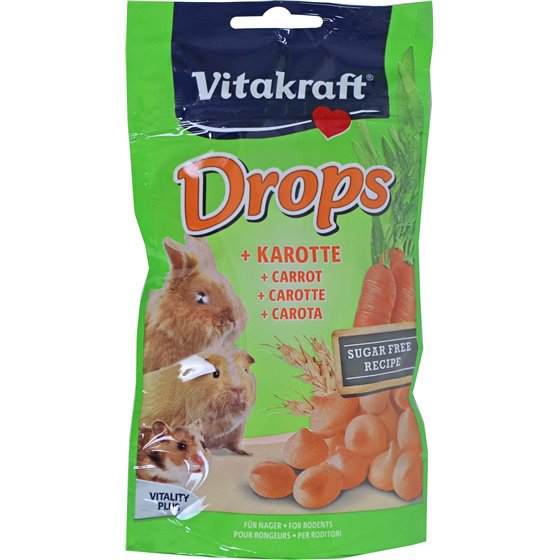 Vitakraft knaagdier worteldrops, 75 gram