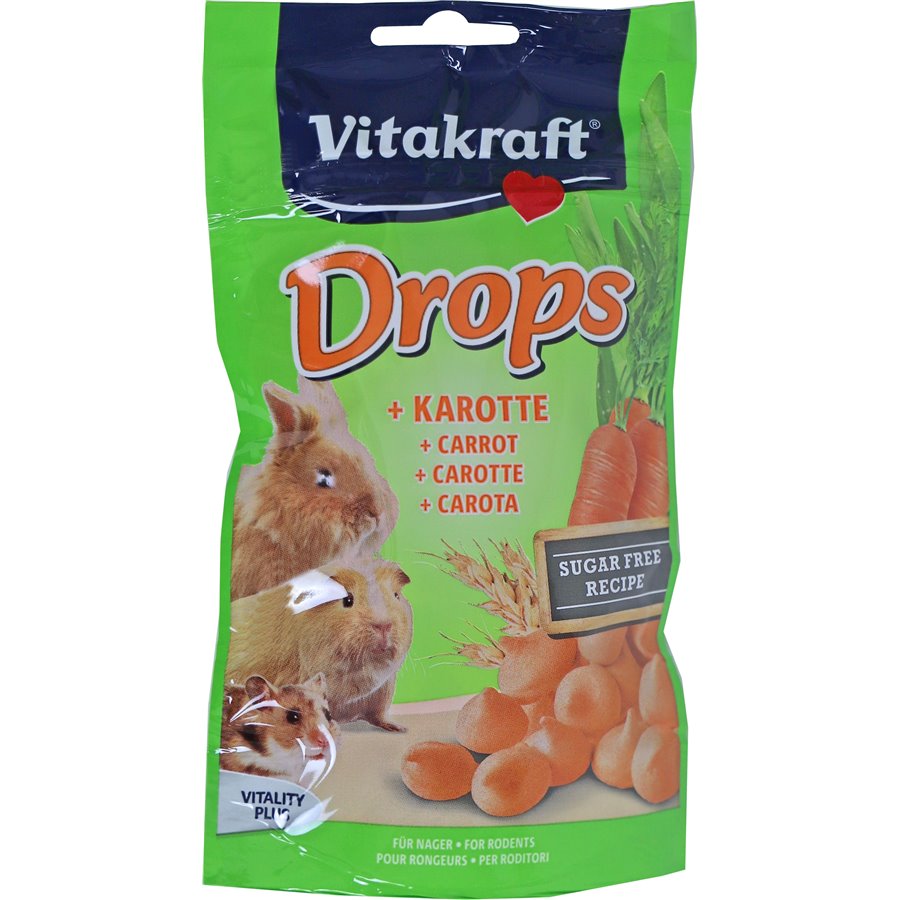 Vitakraft knaagdier worteldrops, 75 gram