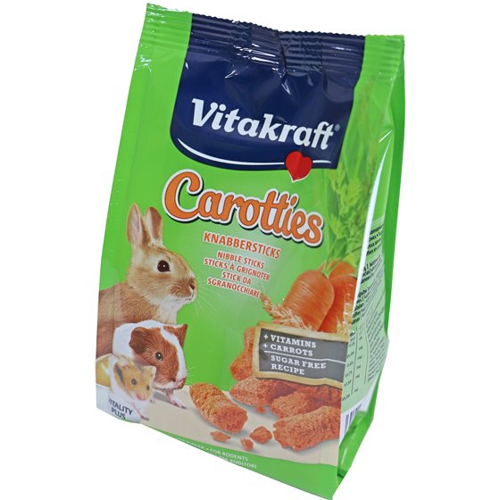 Vitakraft knaagdier Carotties knabbelsticks dwergkonijn, 50 gram