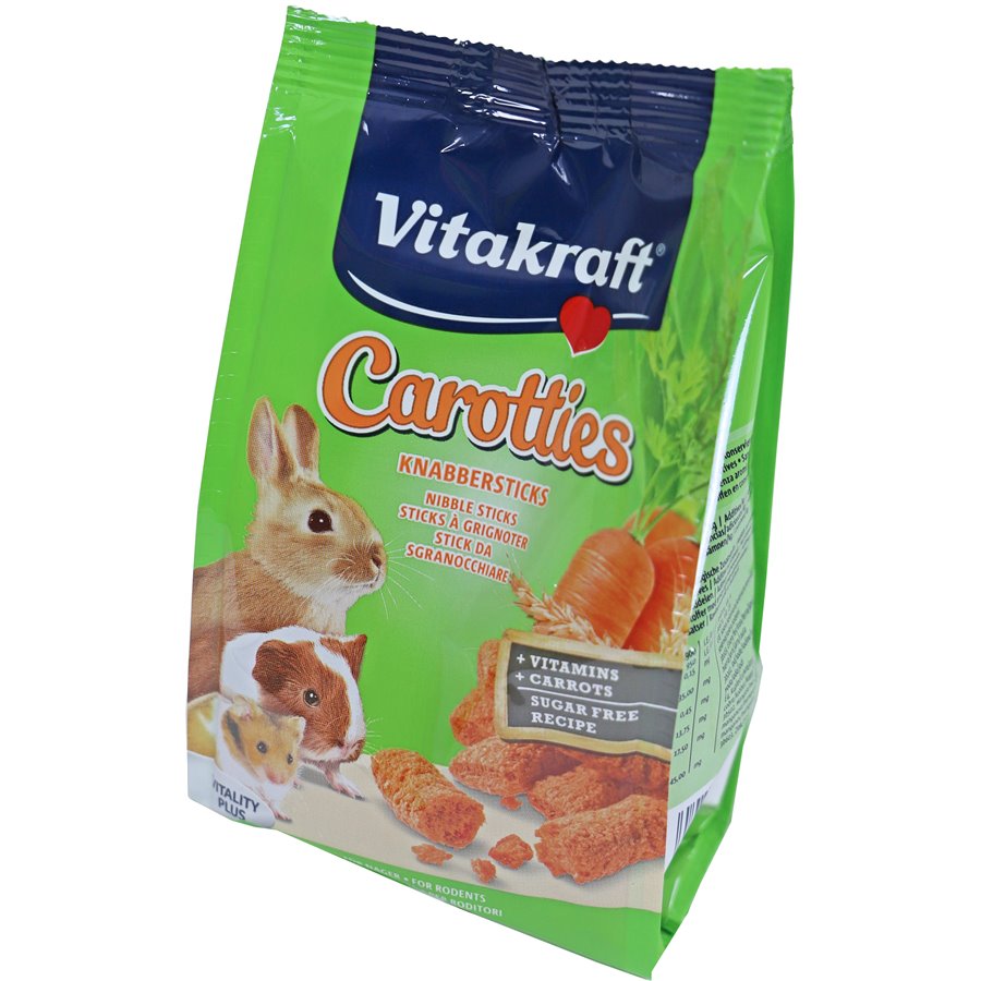 Vitakraft knaagdier Carotties knabbelsticks dwergkonijn, 50 gram