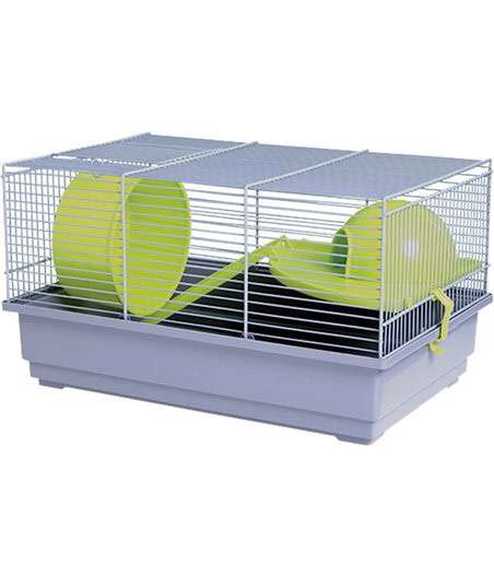 Voltregá dwerghamsterkooi 114, grijs/groen - 39 x 25,5 x 22cm