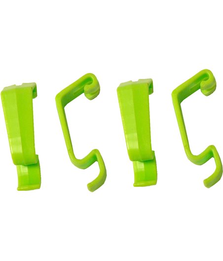 Voltregá pak à 4 plastic klemmen lang, kiwi - 15 x 2 x 2cm