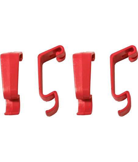 Voltregá pak à 4 plastic klemmen lang, roze - 15 x 2 x 2cm