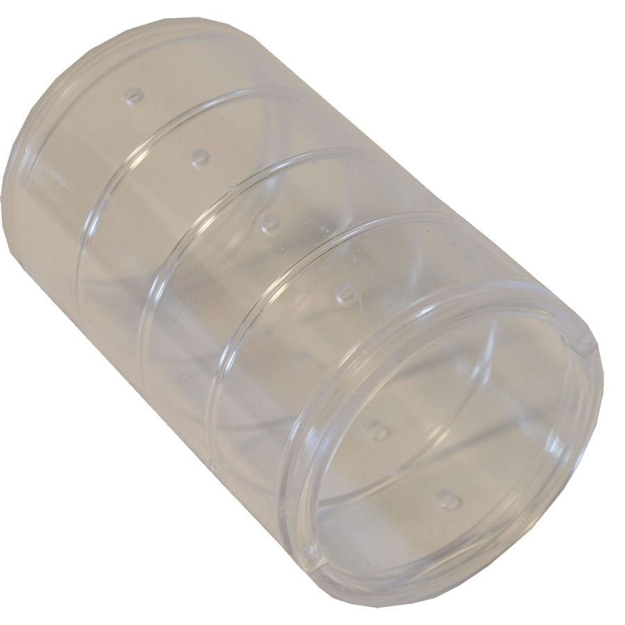 Voltregá pak à 1 plastic buis recht kort, transparant - 16 x 16 x 4cm