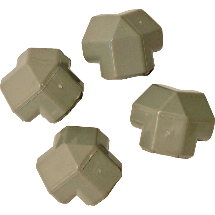 Voltregá zak à 4 plastic hoekverbinder, grijs - 16 x 16 x 2cm