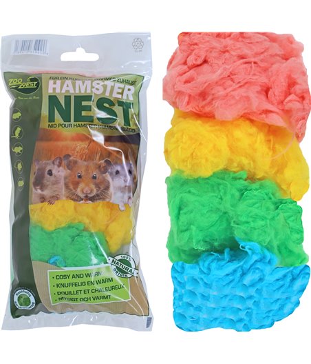 Zoobest hamsterwol 4-kleuren, 30 gram - 31,5 x 17 x 5cm
