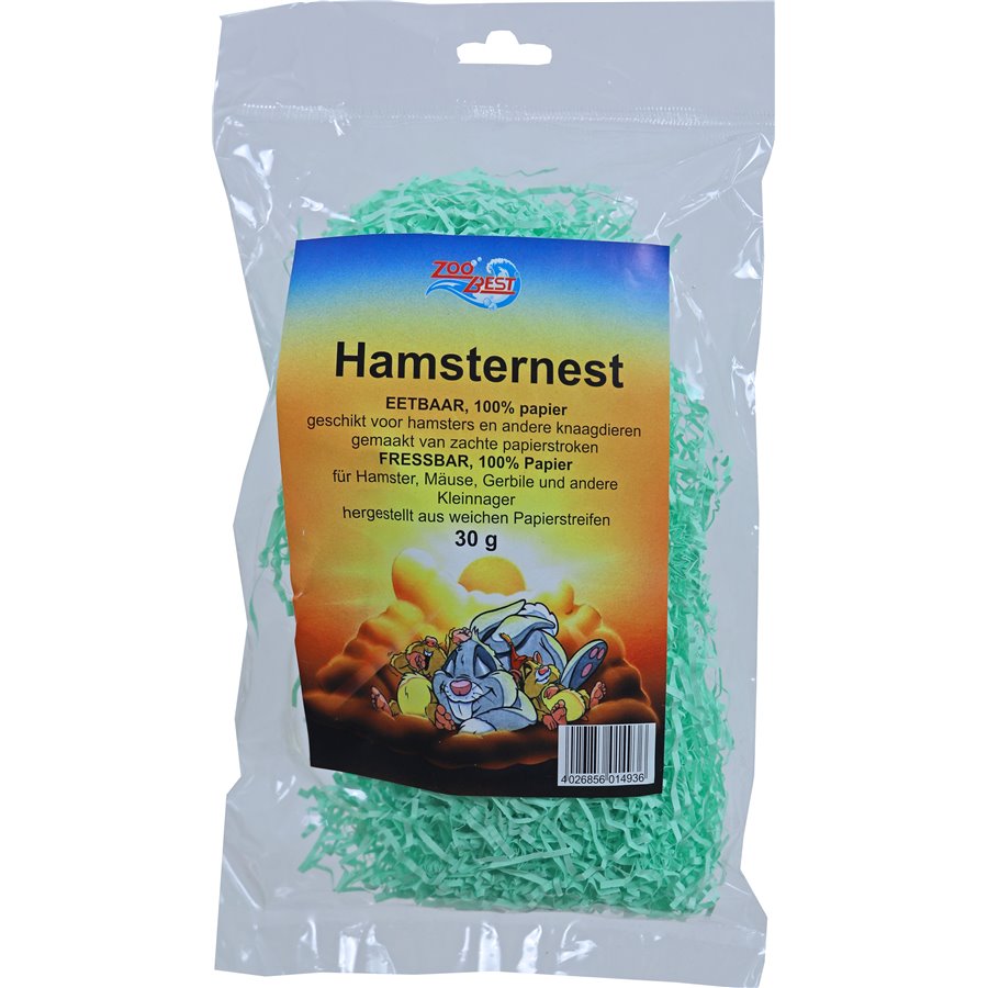 Zoobest hamsternest papier, 30 gram - 29 x 5,5 x 17,5cm
