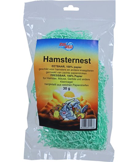 Zoobest hamsternest papier, 30 gram - 29 x 5,5 x 17,5cm