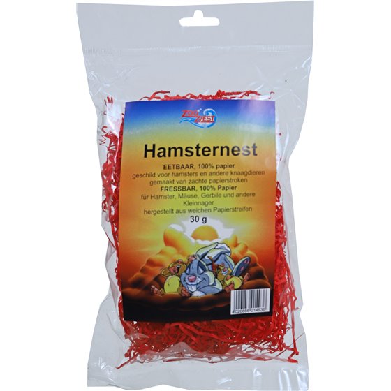Zoobest hamsternest papier, 30 gram - 29 x 5,5 x 17,5cm