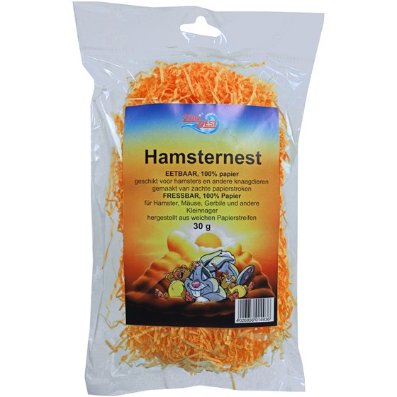 Zoobest hamsternest papier, 30 gram - 29 x 5,5 x 17,5cm