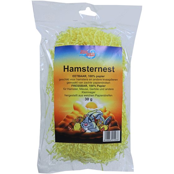 Zoobest hamsternest papier, 30 gram - 29 x 5,5 x 17,5cm