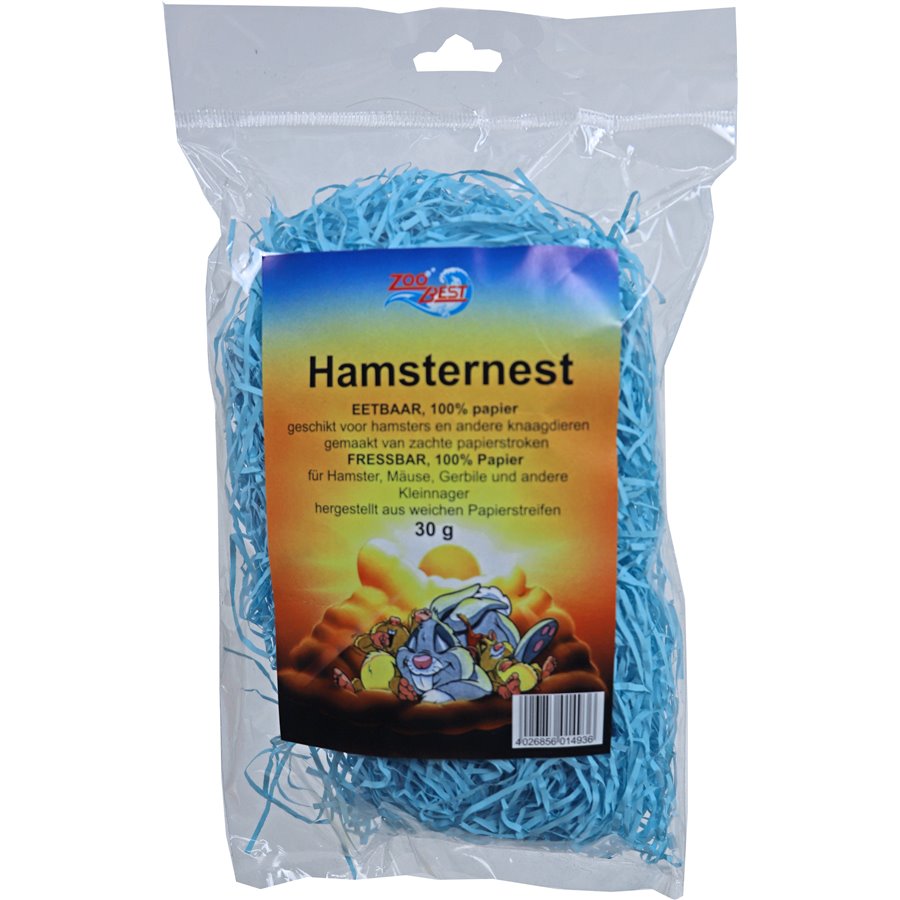 Zoobest hamsternest papier, 30 gram - 29 x 5,5 x 17,5cm