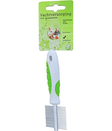 Boon vachtverzorging knaagdier kam 2-zijdig, middel/grof - 22 x 6 x 2cm