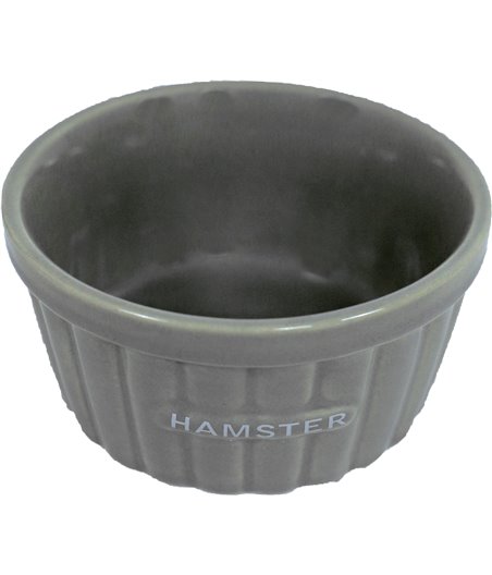 Boon hamster eetbak steen ribbel taupe - 8 x 8 x 4cm